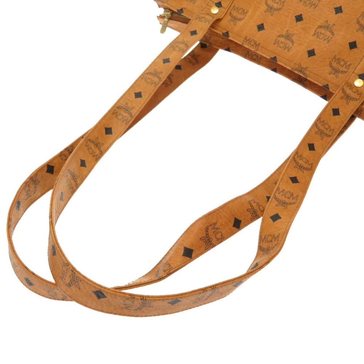 MCM Visetos Brown Canvas Tote Bag (Pre-Owned)