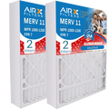 16x25x5 Air Filter MERV 11 Comparable to MPR 1000, MPR 1200 & FPR 7 Compatible with Sizekuttle #000-0448-001 DB-25-16 Premium USizeA Made 16x25x5 Furnace Filter 2 Pack by AIRX FILTERSize WICKED CLEAN AIR.