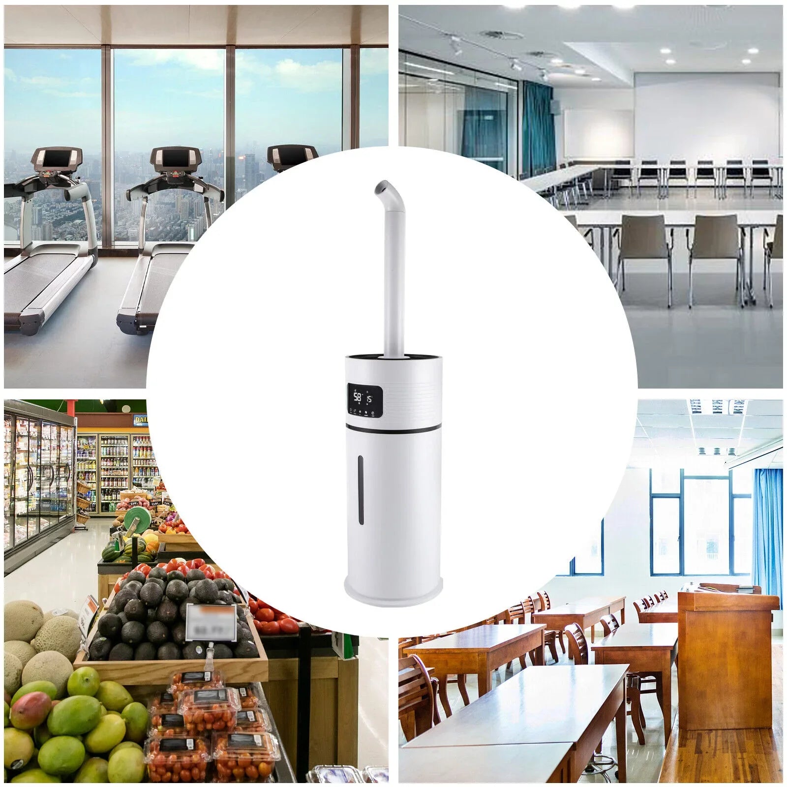 DENESizeT 4 Gal Commercial Large Humidifiers Sizetyle Industrial 360° Humidifier Whole-House