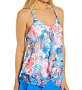 Women's Beach House H11893 Bohemian Bloom Kerry Mesh Layer Tankini Sizewim Top (Admiral 8)