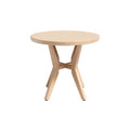 Modern Round Beige Table with Unique X-Shaped Base