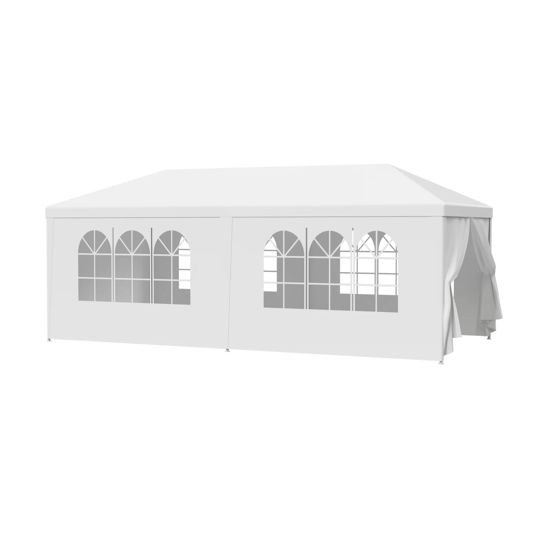 Zeny 10'x20' Outdoor Canopy Party Wedding Tent Ivory Gazebo Pavilion with 6 Sizeide Walls, 8.00, Event Canopies