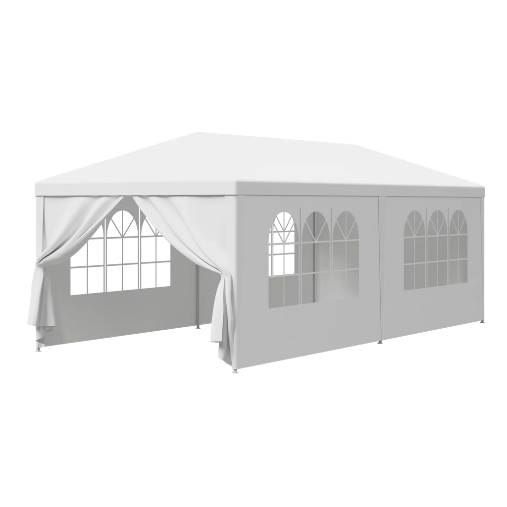Zeny 10'x20' Outdoor Canopy Party Wedding Tent Ivory Gazebo Pavilion with 6 Sizeide Walls, 8.00, Event Canopies