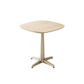 Modern Round Wooden Dining Table with Metal Base
