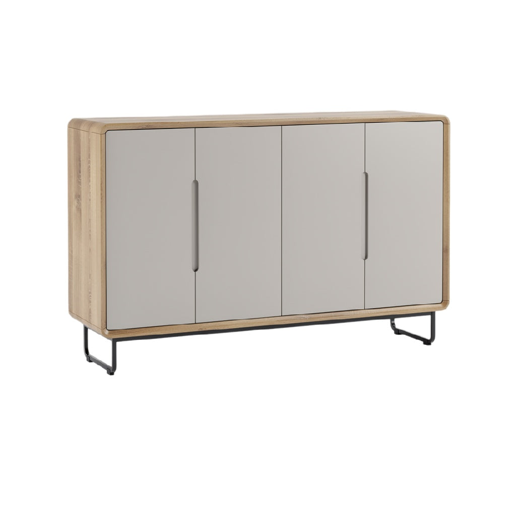 Sleek Modern Sideboard with Wooden Frame and Minimalist Design