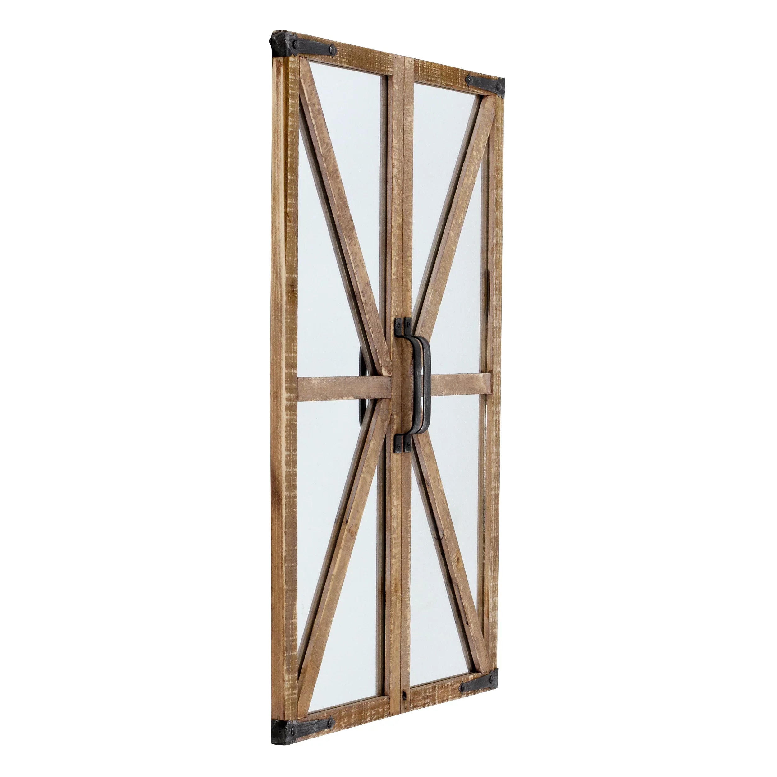 Walker Farmhouse Window Mirror Nutmeg 30" x 20" by Aspire