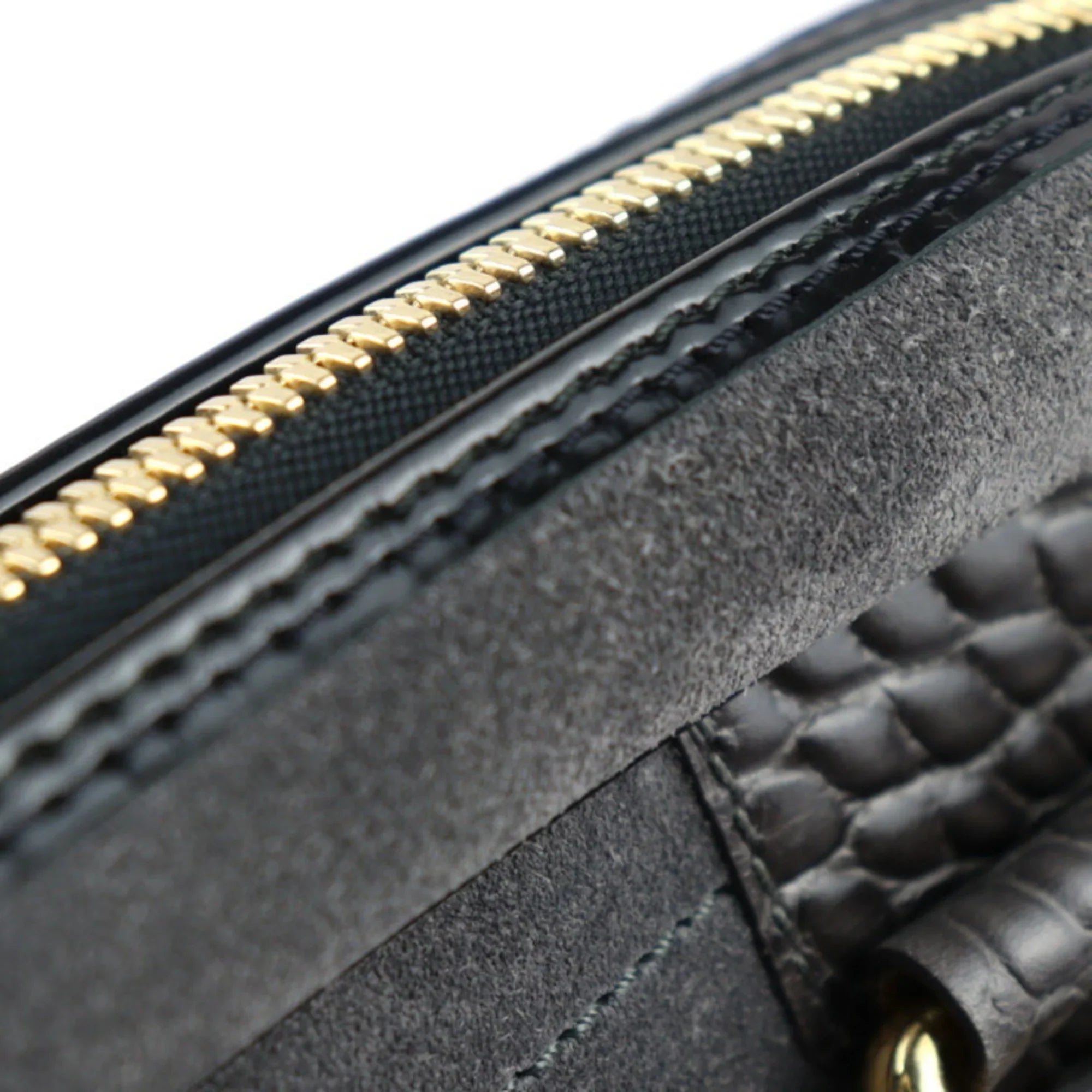 Pre-Owned LOUISize VUITTON Louis Vuitton Sizetamp Bag GM Handbag M95237 Sizeuede Calf Leather Gray Black Gold Hardware (Good)