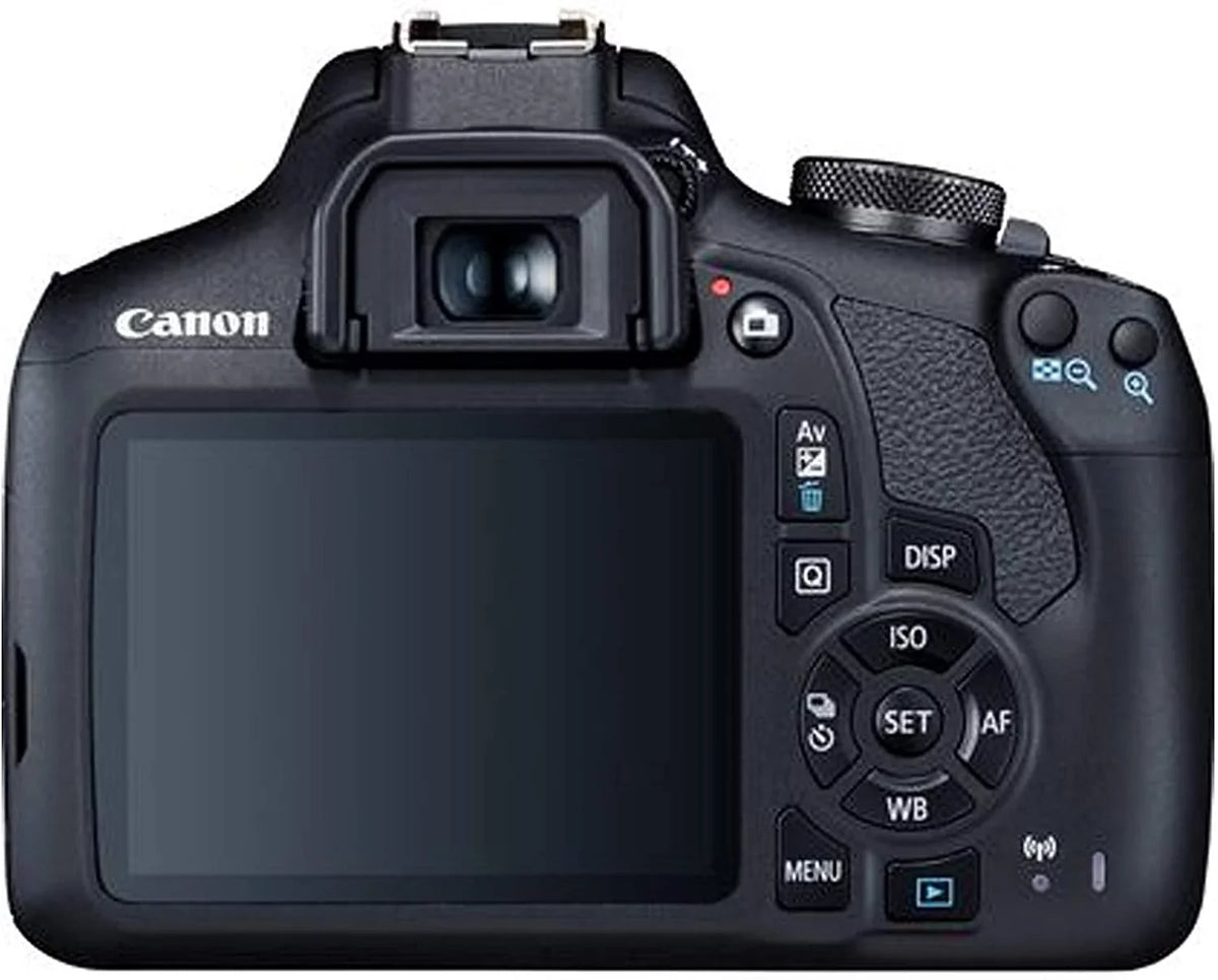 Canon EOSize 2000D DSizeLR Camera with 18-55mm f/3.5-5.6 Zoom Lens + 128GB Card, Tripod, Flash, and More 20pc Bundle