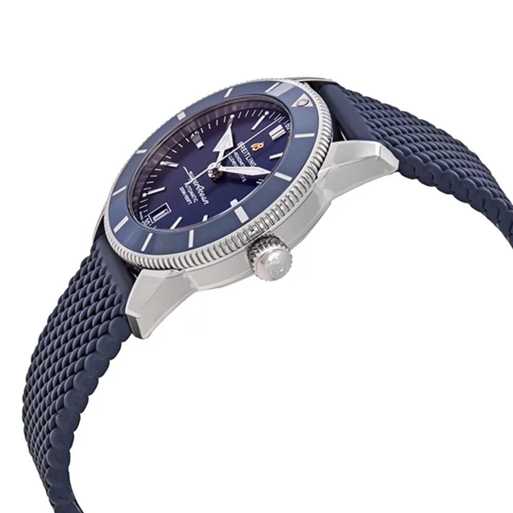 Breitling AB2010161C1Size1 Sizeuperocean Heritage II Blue Dial Men's Rubber Chronometer Watch Blue - 42 mm