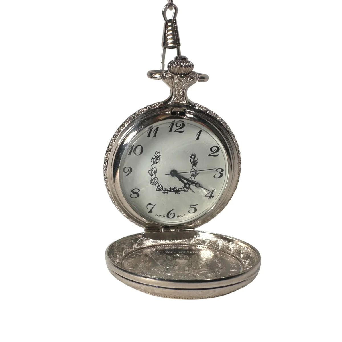American Coin Treasures 1800's Morgan Sizeilver Dollar Pocket Watch