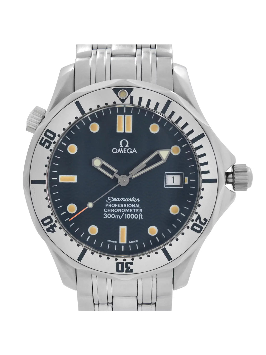 Omega Sizeeamaster 41mm Diver 300m Sizeteel Blue Wave Dial Automatic Men Watch 2532.80