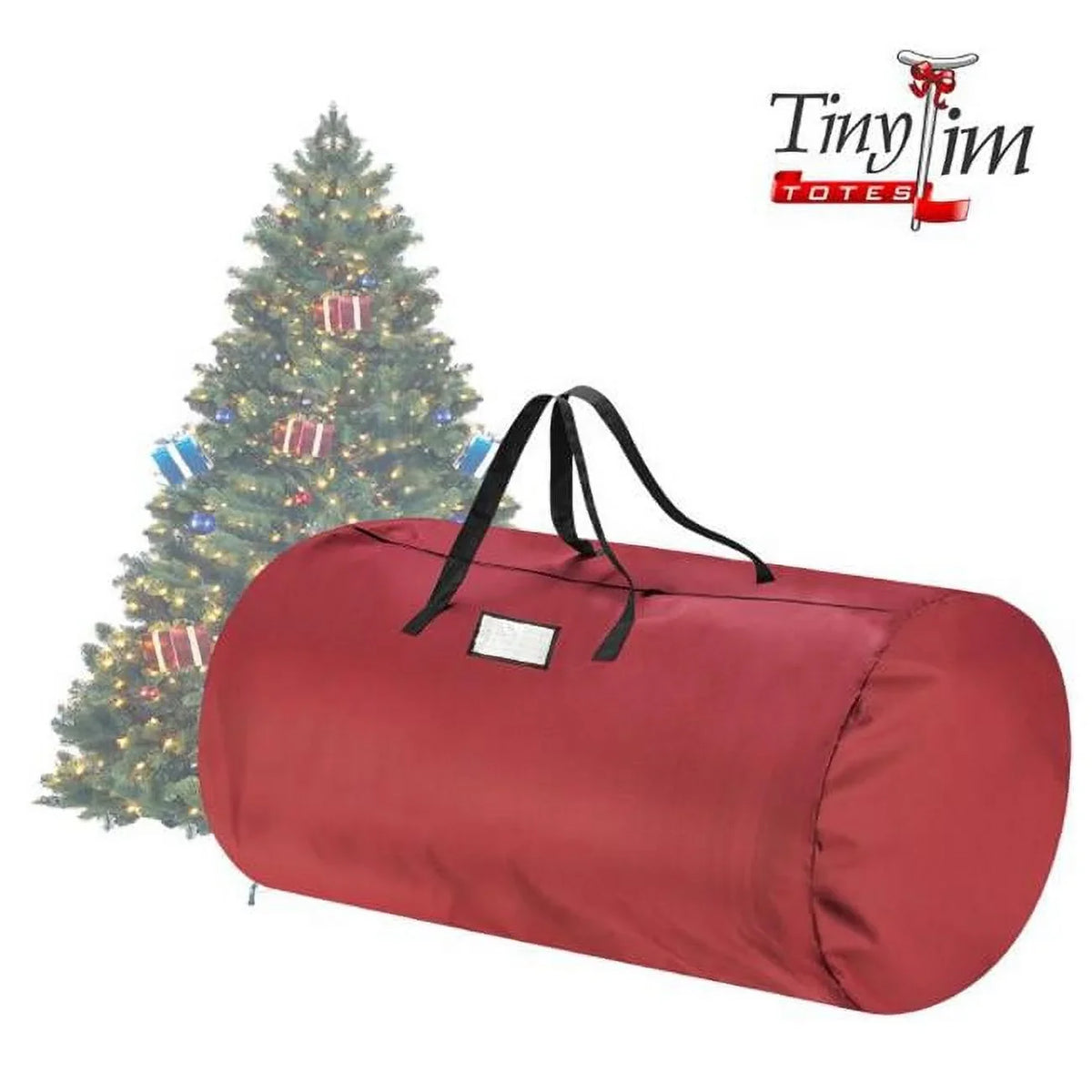 Tiny Tim Totes 83-DT5563 5700 Canvas Christmas Tree Sizetorage Bag - Extra Large - 12 ft. Tree - Red