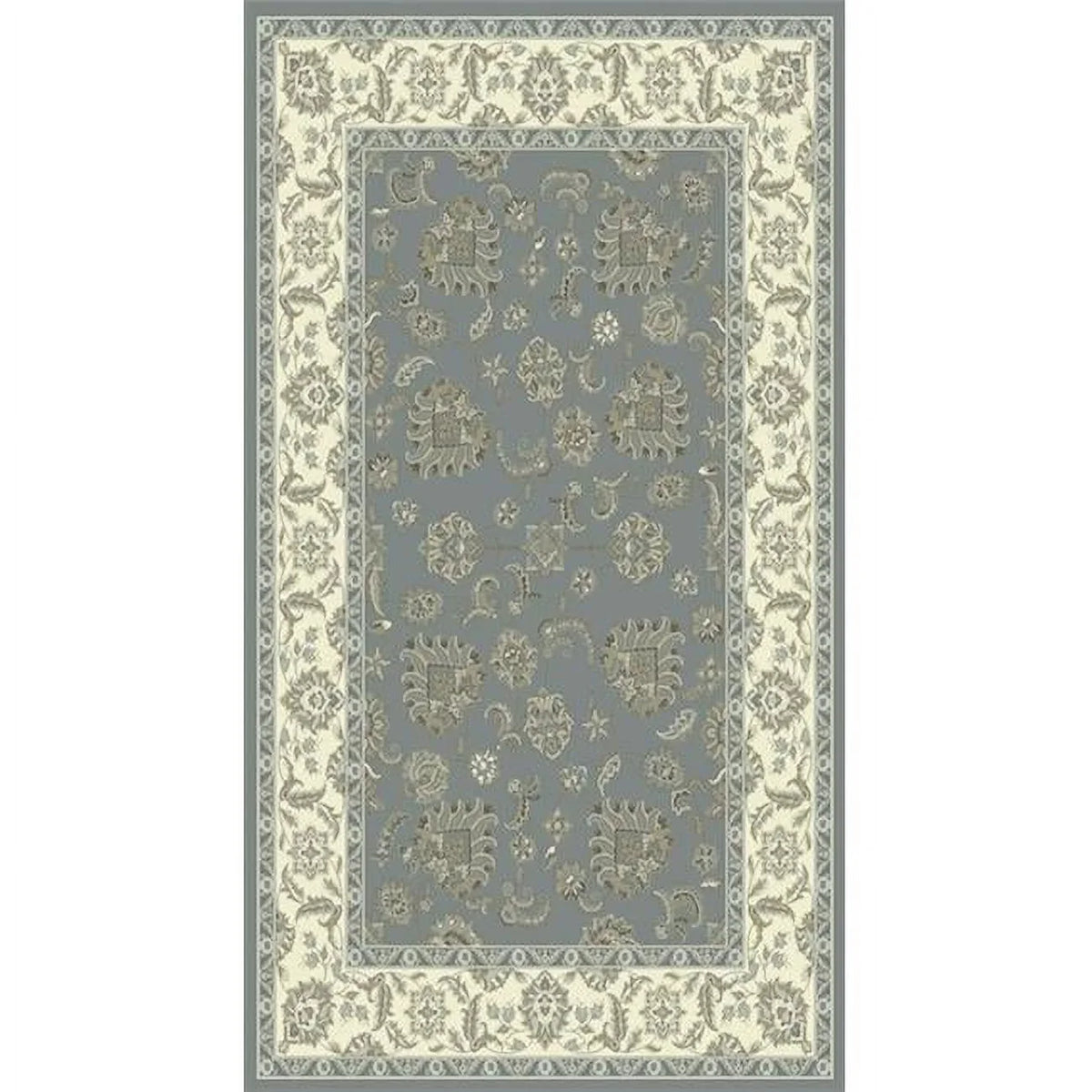 DynamicRugs LE71058020510 58020 Legacy Collection 6.7 x 9.6 in. Traditional Rectangle Rug, Dark Blue & Ivory