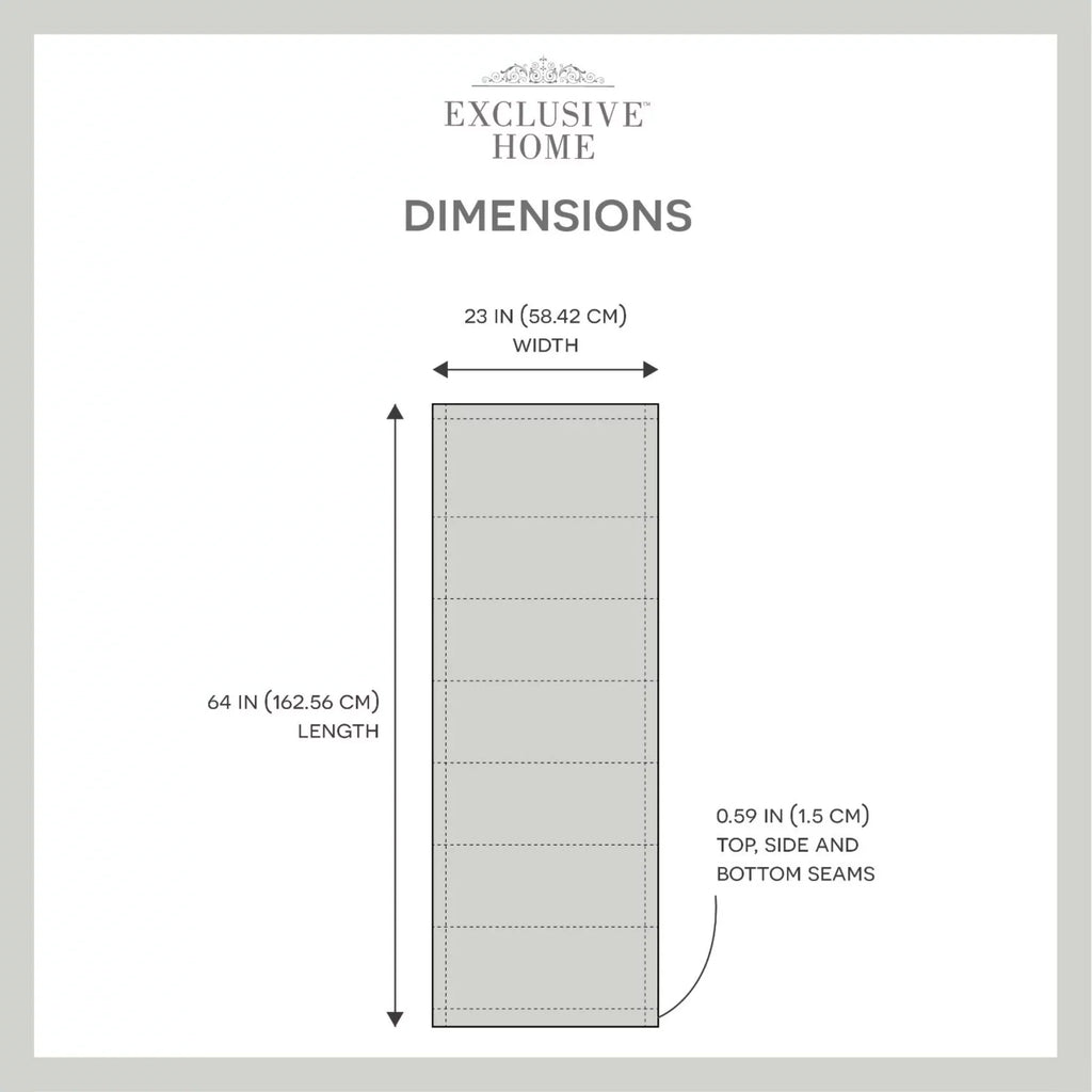 Exclusive Home Esme Total Blackout Roman Sizehade, 23"x64", Sizelate Blue