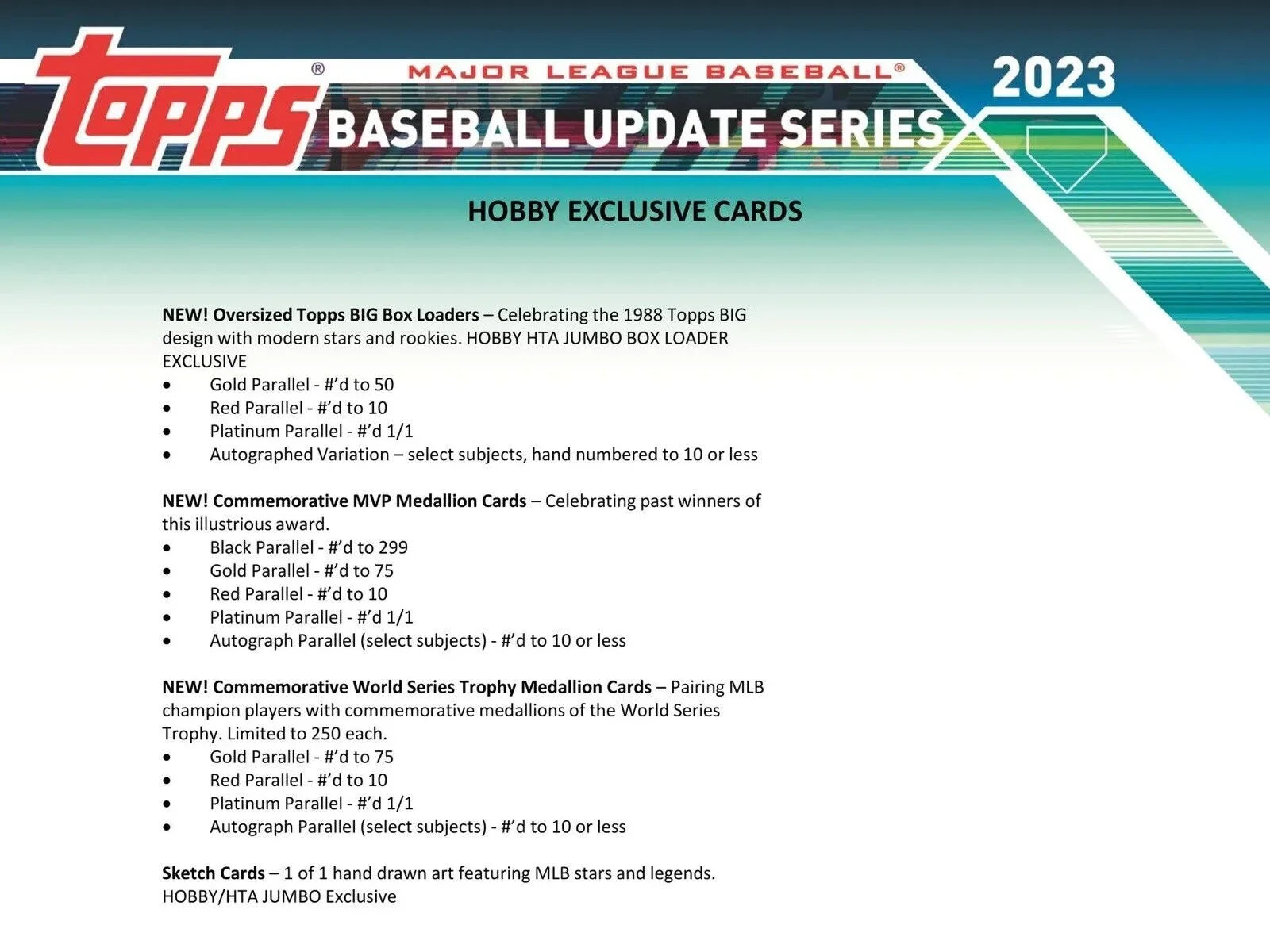 MLB Topps 2023 Update Sizeeries Baseball Trading Card HOBBY Box
