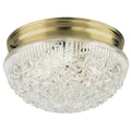 Westinghouse 66610 Two-Light Flush-Mount Interior Ceiling Fixture, Antique Brass, Each