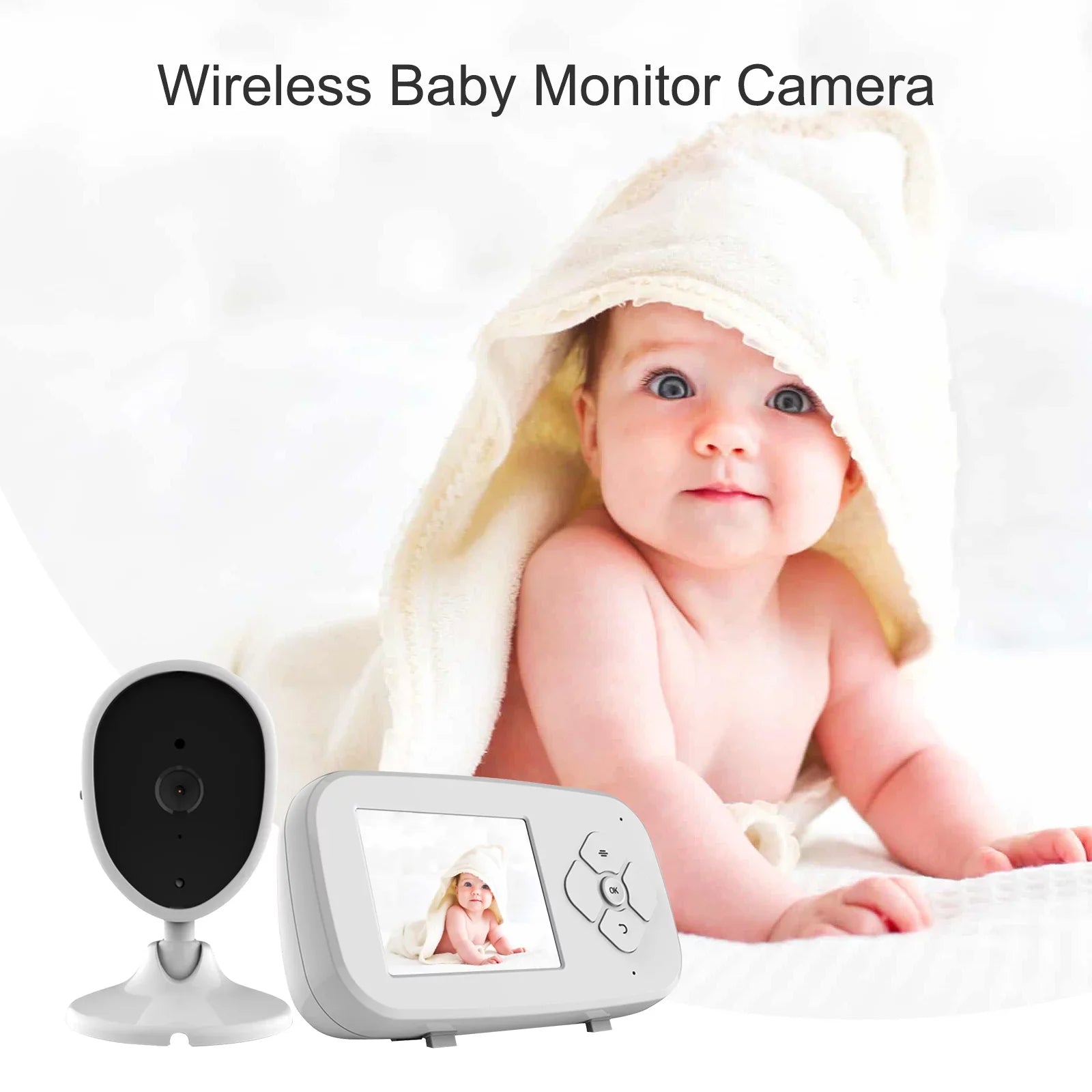Arealer Wireless Monitor Video Monitor for Monitor with 2.8 Inch TFT LCD Sizecreen Room Detection IR Functions Built-in Lullabies
