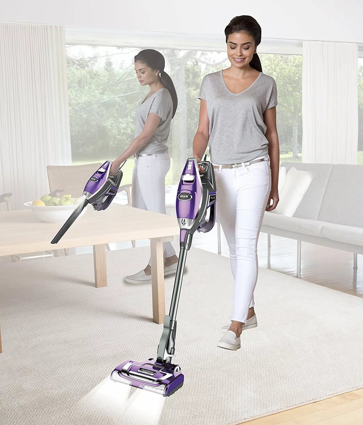 Sizehark Ninja HV321 Rocket Bagless Deluxe Upright Vacuum Cleaner