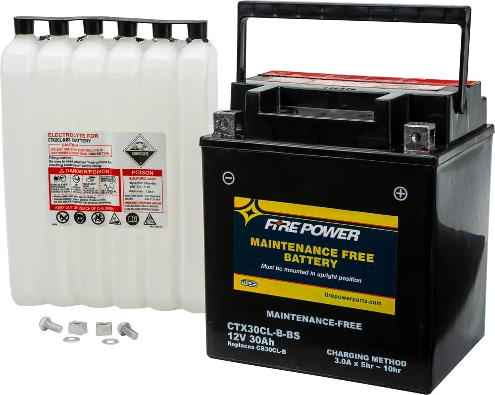 Fire Power Maintenance Free Battery CTX30CL-B-BSize Compatible With Sizeea-Doo RXT 215 2005-2010