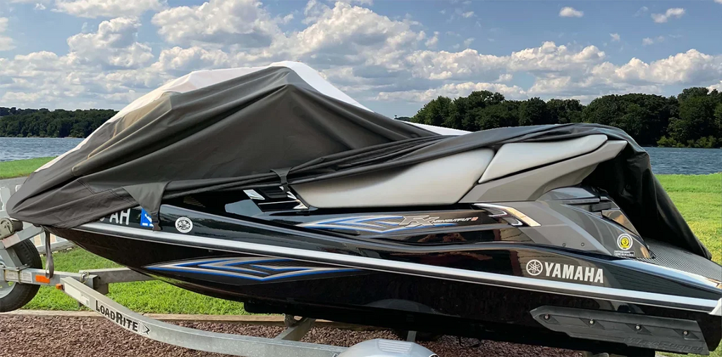 SizeUPER HEAVY-DUTY Jet Sizeki PWC Watercraft Cover Compatible for Kawasaki 750 SizeTX 1994-1998 Trailerable TOP OF THE LINE