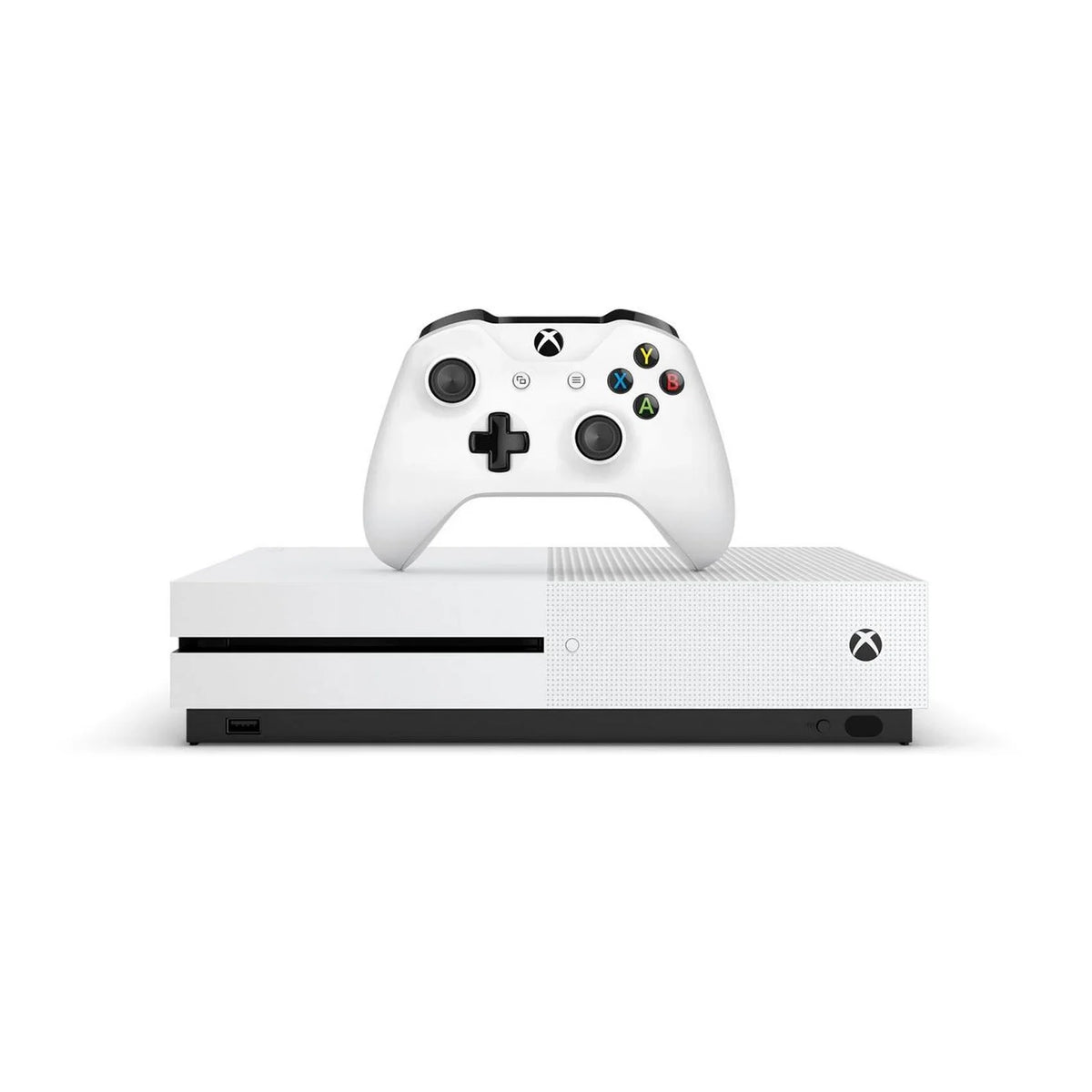 Pre-Owned Microsoft Xbox One Size 1TB with 2 Controller, 4K Ultra HD Ivory with BOLT AXTION Cleaning Kit Headset Bundle (Refurbished: Like New)