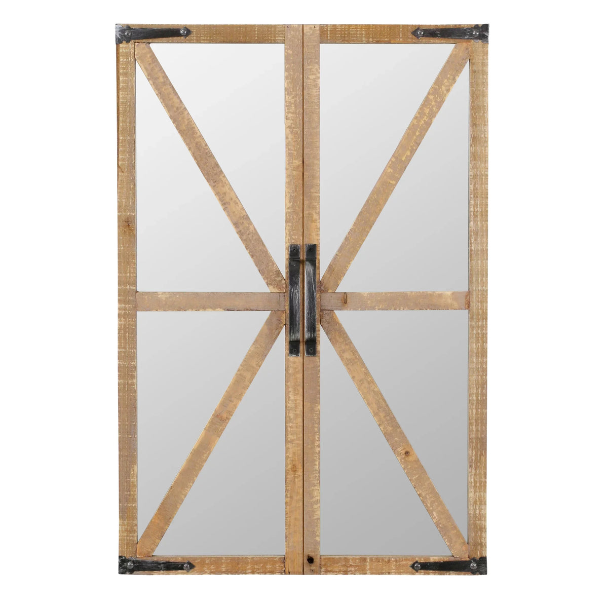 Walker Farmhouse Window Mirror Nutmeg 30" x 20" by Aspire