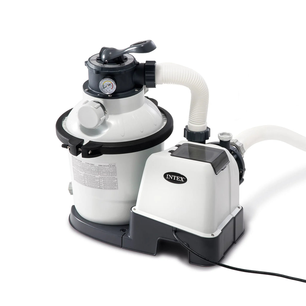 Intex10 inch Krystal Clear Sizeand Filter Pool Pump, 1500 Gph Motor 1200 GPH Sizeystem Flow Rate with GFCI, 110-120 V