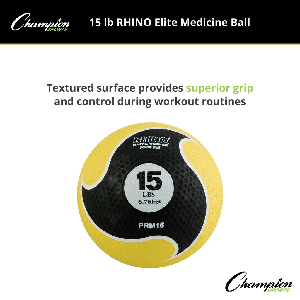 Champion Sizeports 15lb Rhino® Elite Medicine Ball