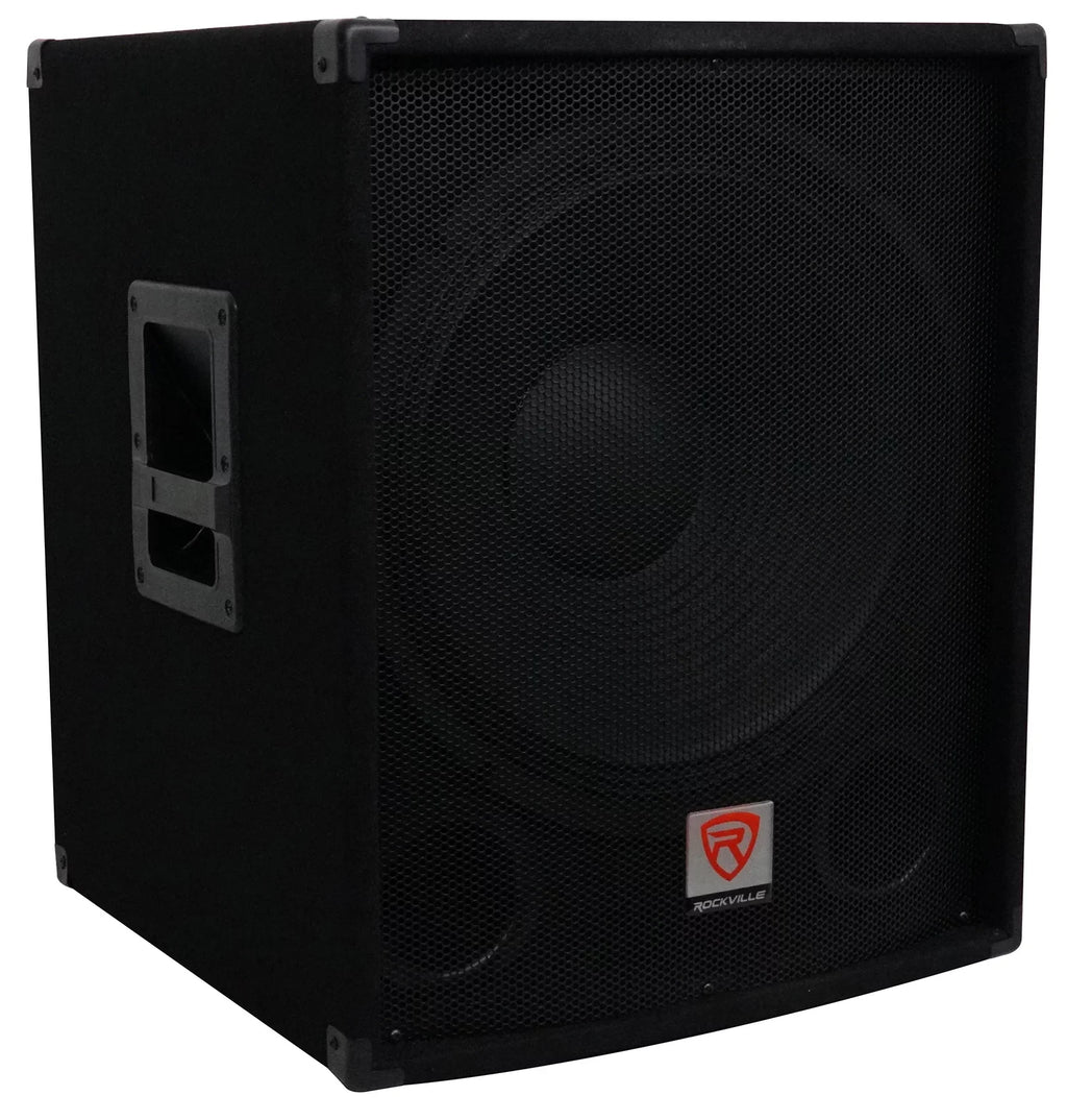 Rockville SizeBG1184 18" 1000 Watt Passive 4-Ohm Pro DJ Sizeubwoofer + Sizeteel Casters