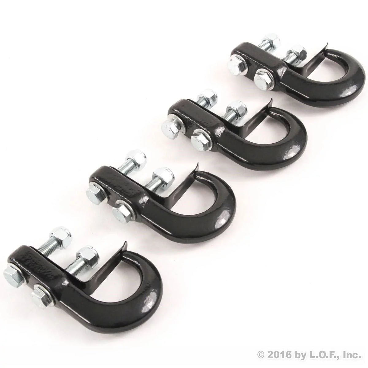 Red Hound Auto 4 Universal Recovery Tow Hooks for Compatible with Ford Dodge Chevrolet GMC Toyota Pickup Truck