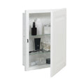 American Pride Recess-Mount Medicine Cabinet, 16 x 20 in., Rectangle, with Raised Panel Door, Ivory