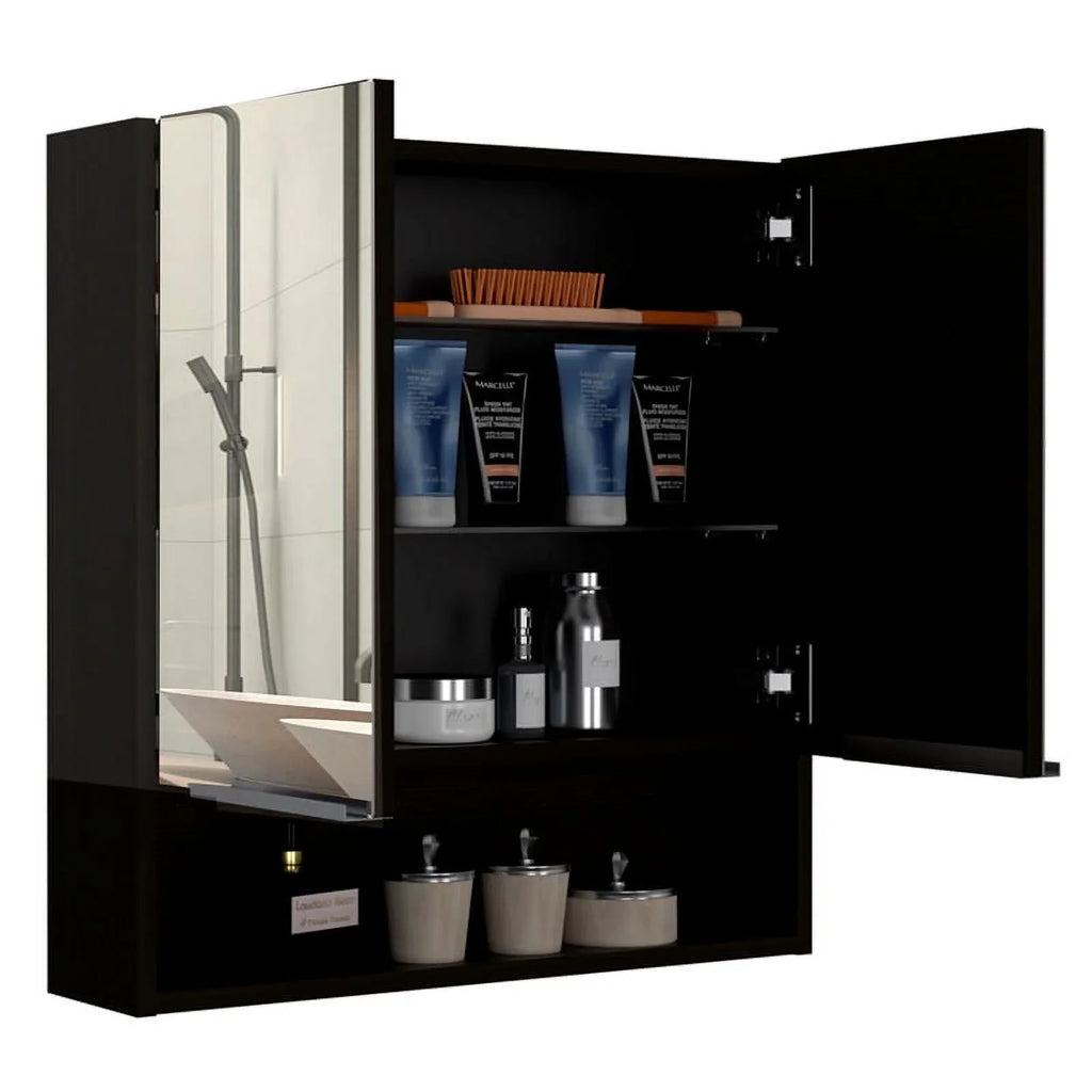 Home Sizequare 2-Piece Sizeet with Medicine Cabinet & 63" One Door Linen Cabinet