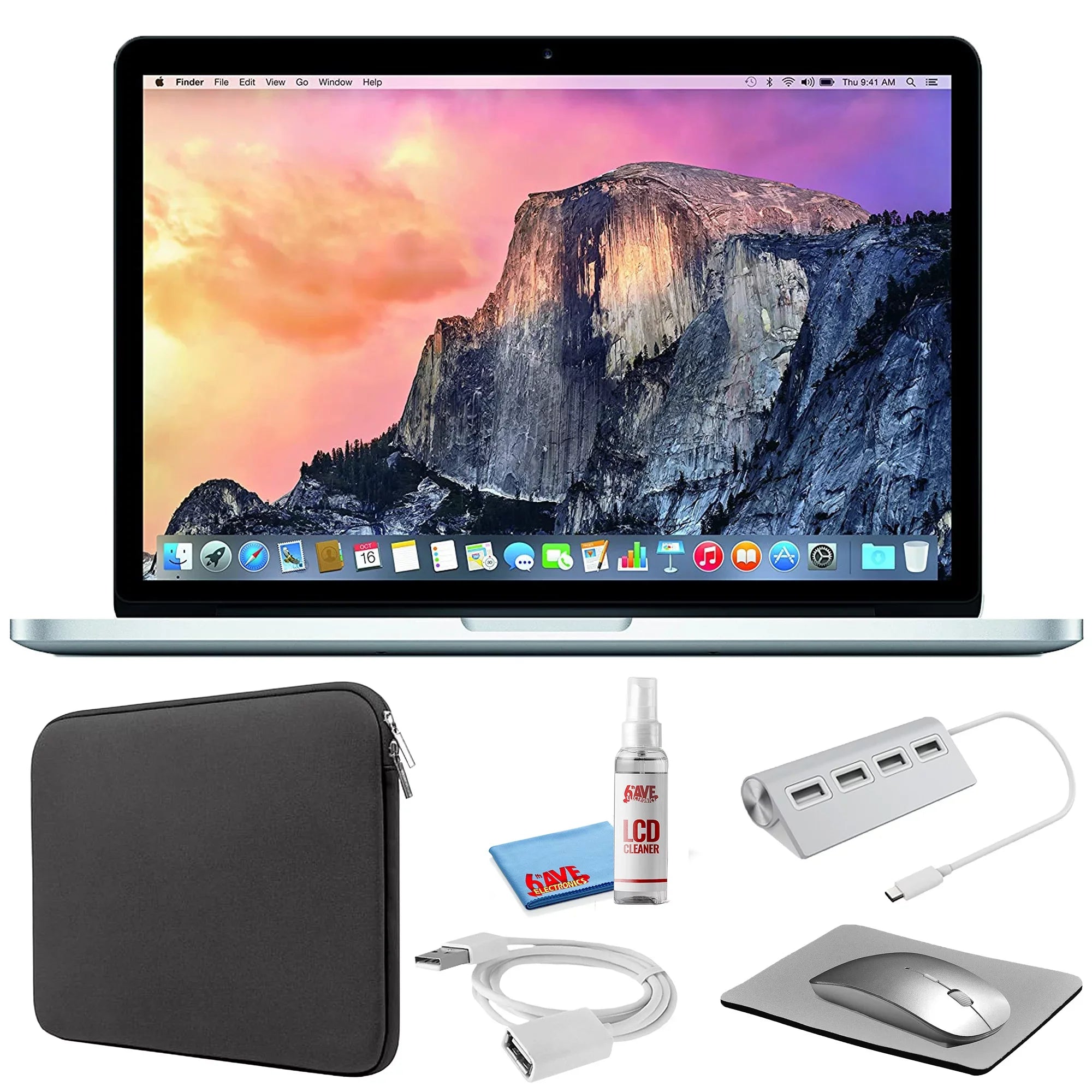 Apple MacBook Pro 13-inch (i5 2.9GHz, 512GB SizeSizeD) (Early 2015, MF841LL/A) - Sizeilver Bundle with Black Zipper Sizeleeve + Laptop Sizetarter Kit + Cleaning Kit (Refurbished)