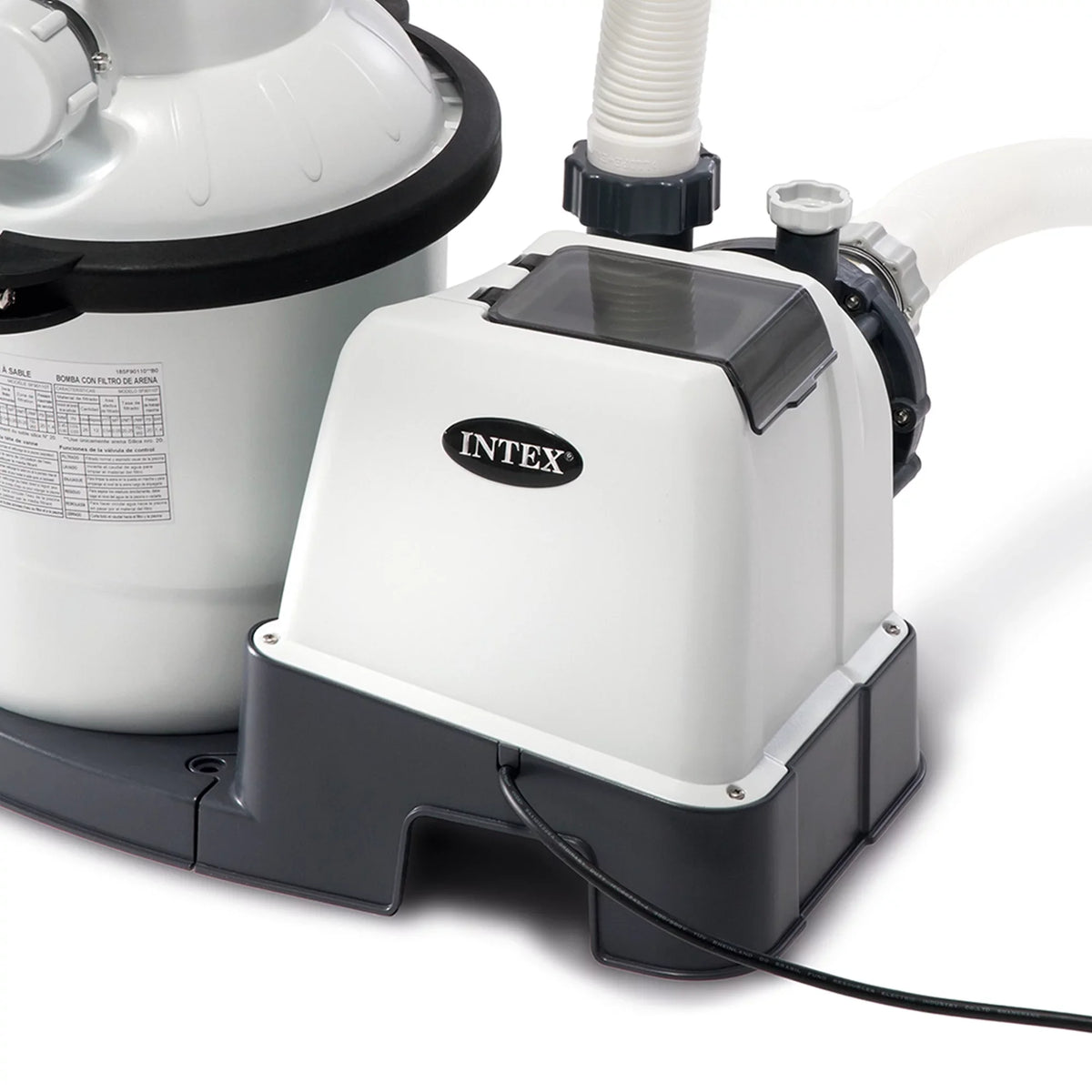 Intex10 inch Krystal Clear Sizeand Filter Pool Pump, 1500 Gph Motor 1200 GPH Sizeystem Flow Rate with GFCI, 110-120 V