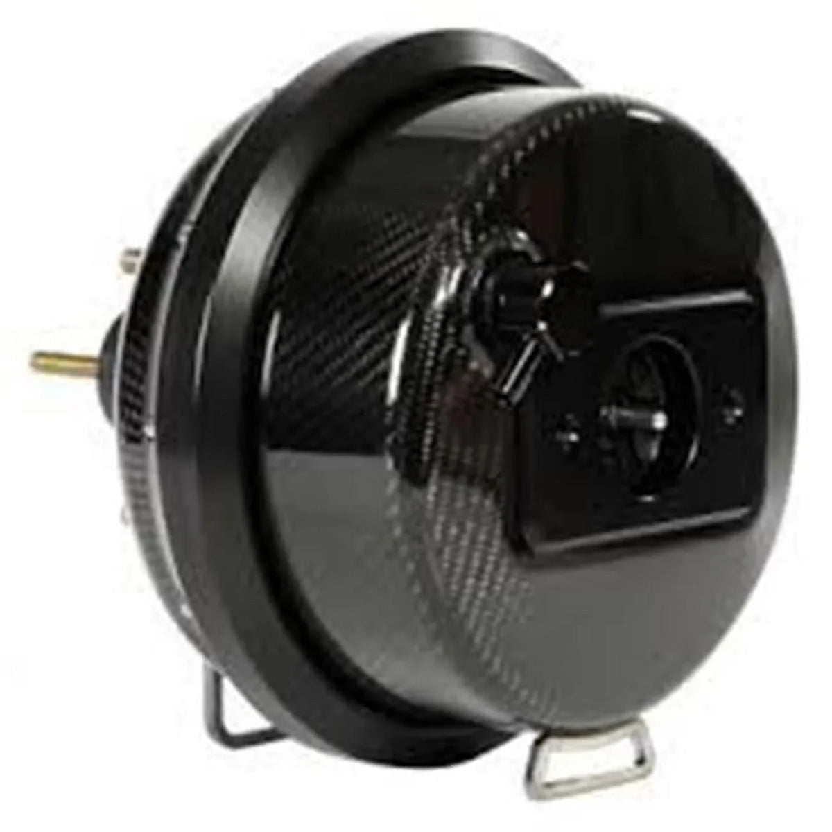 Carbon Fiber Brake Booster with Polished Aluminum Outer Rings & Exposed Hardware