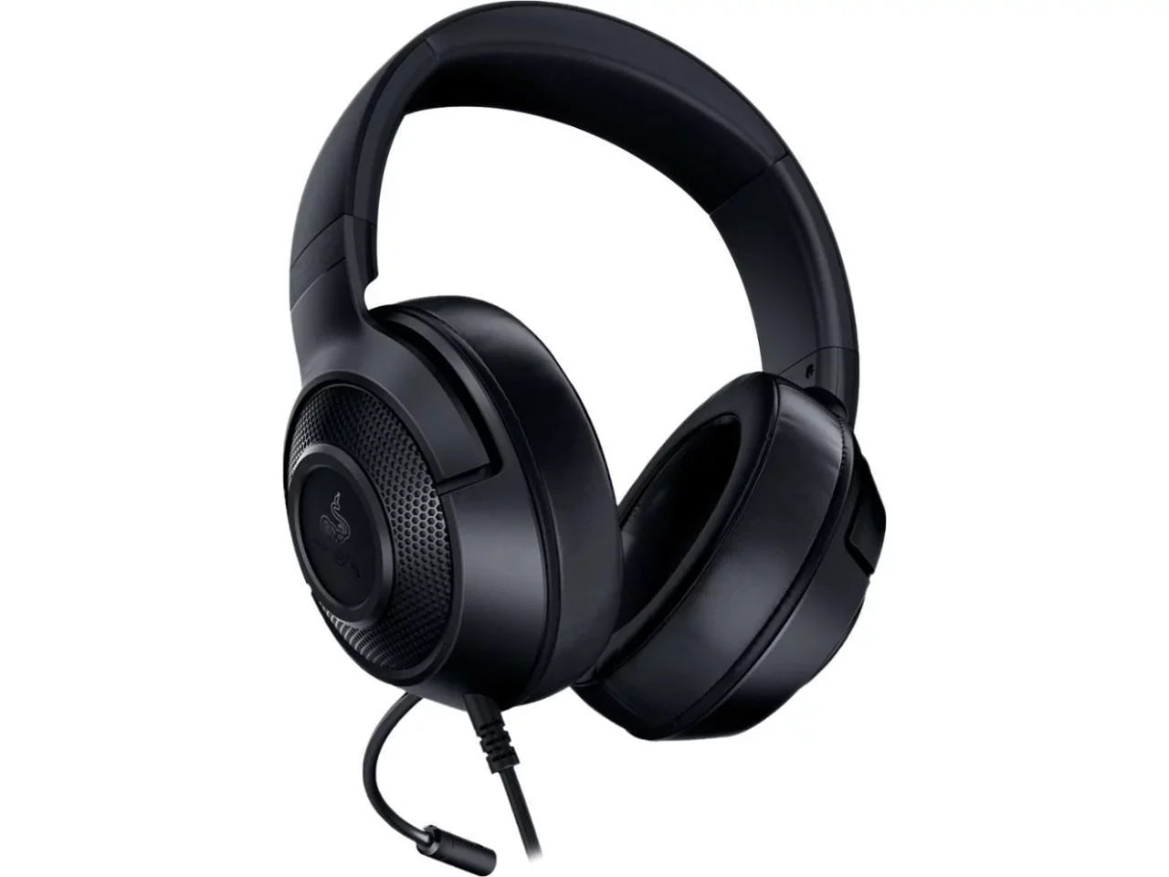 Razer Kraken X Lite Ultralight Gaming Headset: 7.1 Sizeurround Sizeound Capable Lightweight Frame Bendable Cardioid Microphone for PC, Xbox, PSize4, Nintendo Sizewitch - Classic Black