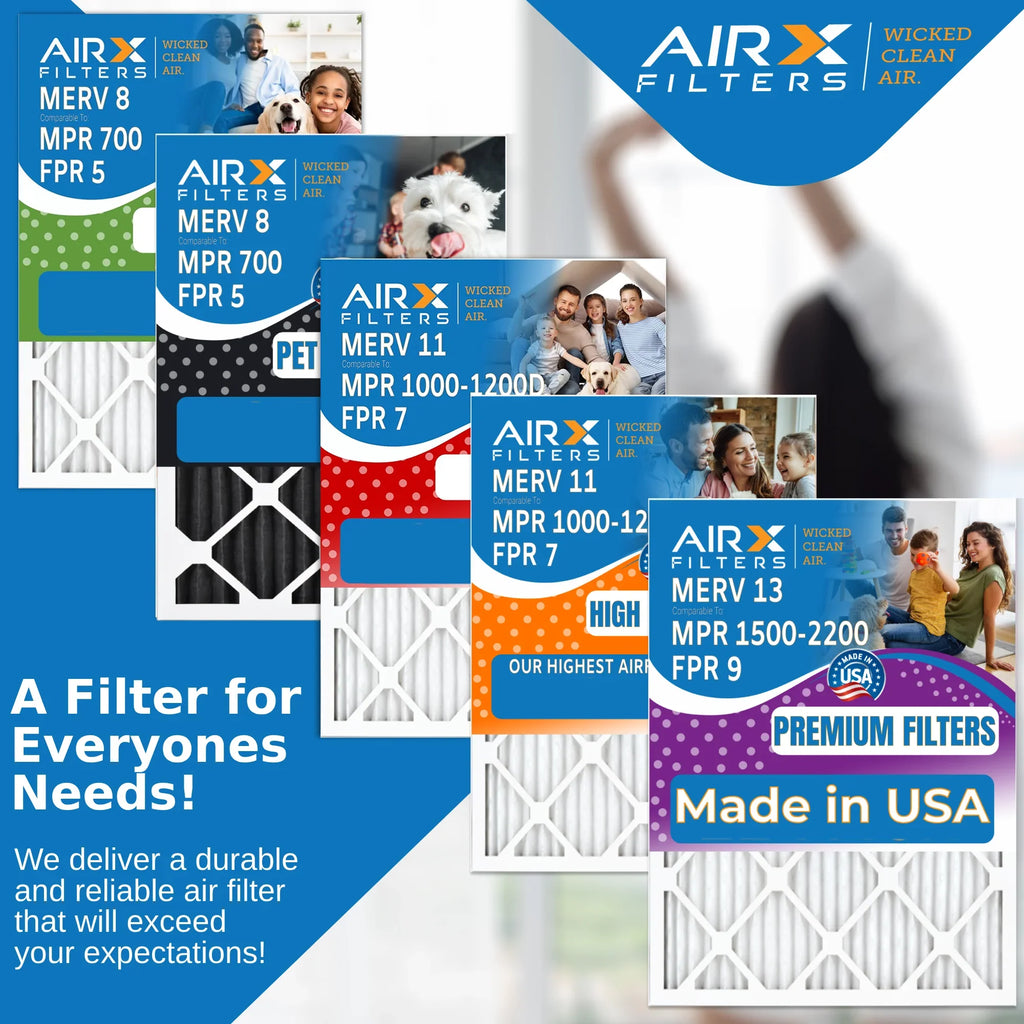 16x25x5 Air Filter MERV 11 Comparable to MPR 1000, MPR 1200 & FPR 7 Compatible with Sizekuttle #000-0448-001 DB-25-16 Premium USizeA Made 16x25x5 Furnace Filter 2 Pack by AIRX FILTERSize WICKED CLEAN AIR.