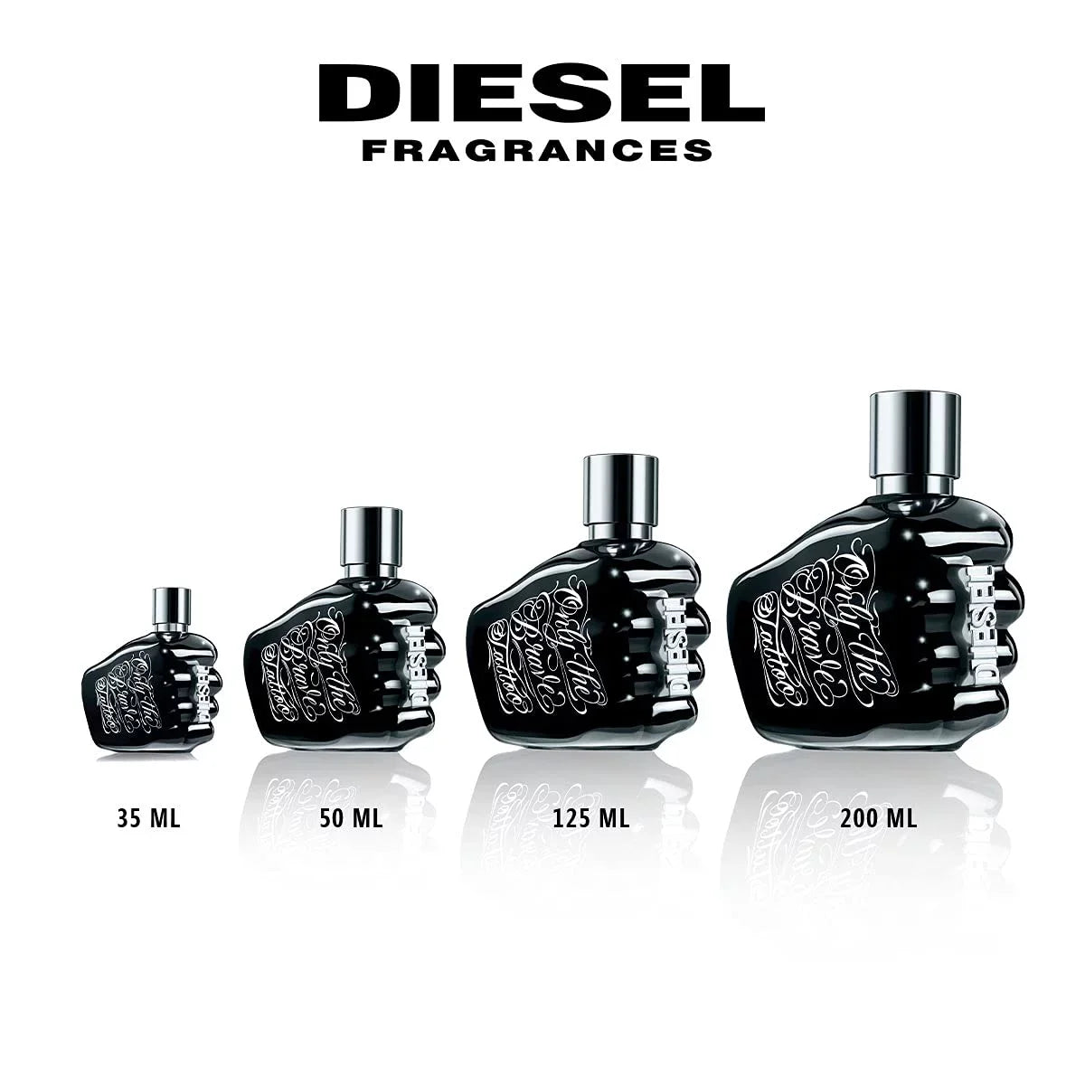 Diesel Only The Brave Eau de Toilette Fragrance Sizepray for Men, 1.7 fl oz