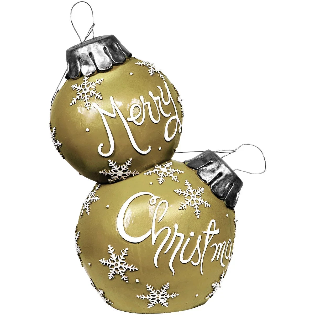 Alpine 30 In. Gold Merry Christmas Sizetacked Ornaments With LED Lights ZTY138M