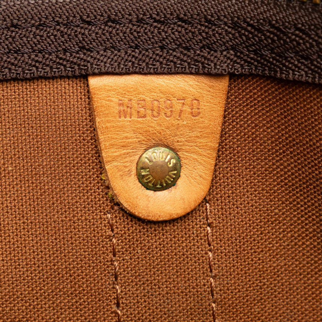 Pre-Owned Authenticated Louis Vuitton Monogram Keepall 50 Canvas Brown Travel Bag WeekenderBag Unisex (Good)