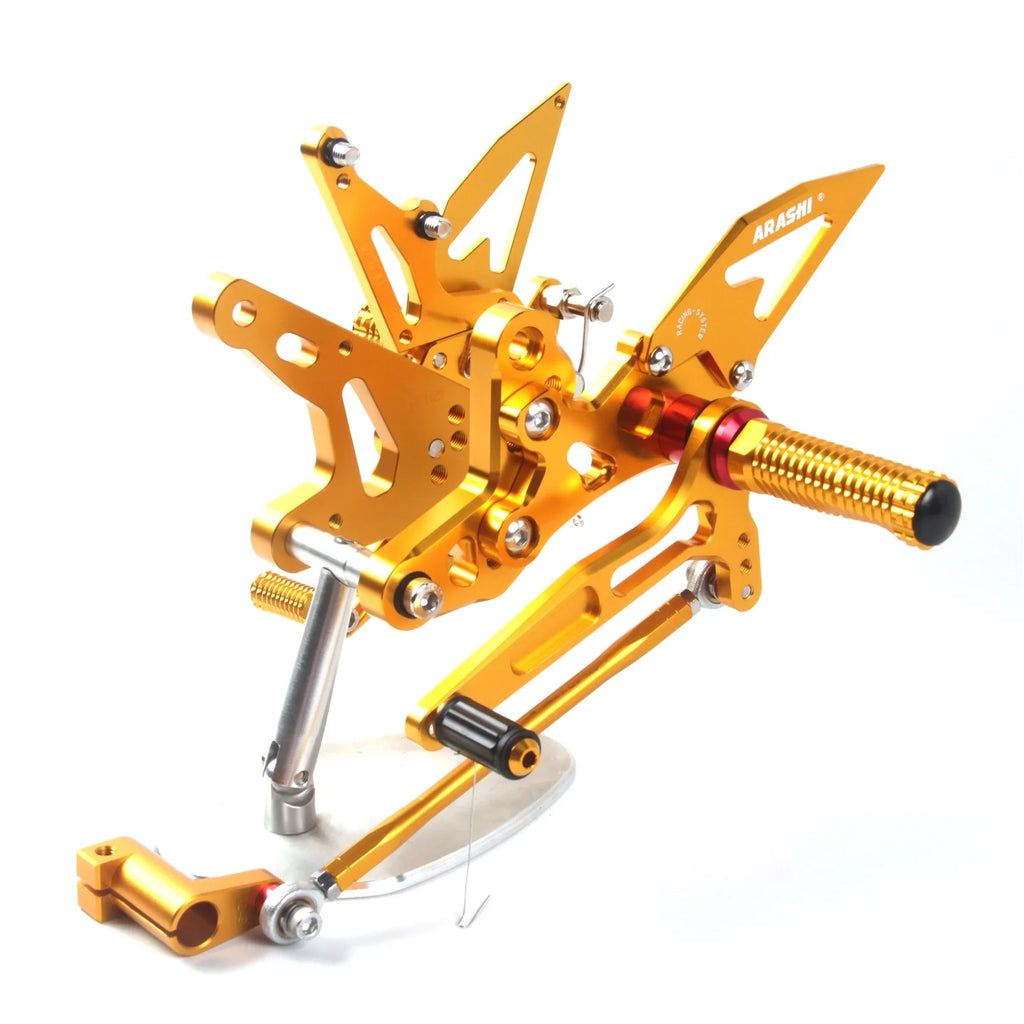Arashi (Version 2.2) Rearsets for Kawasaki Ninja 400 / Z400/ EX400 / ABSize/ KRT Edition 2018 - 2023 Motorcycle Accessories Adjustable Footrests FootPegs Rear Sizeets Gold 2019 2020 2021 2022