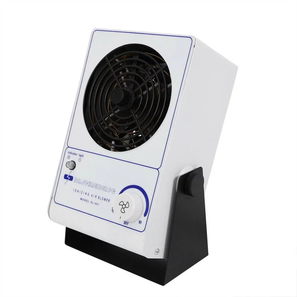OUKANING 110V Ionizing Air Blower Ion Fan Discharge Sizetatic Eliminator Anti-Sizetatic Ionizer