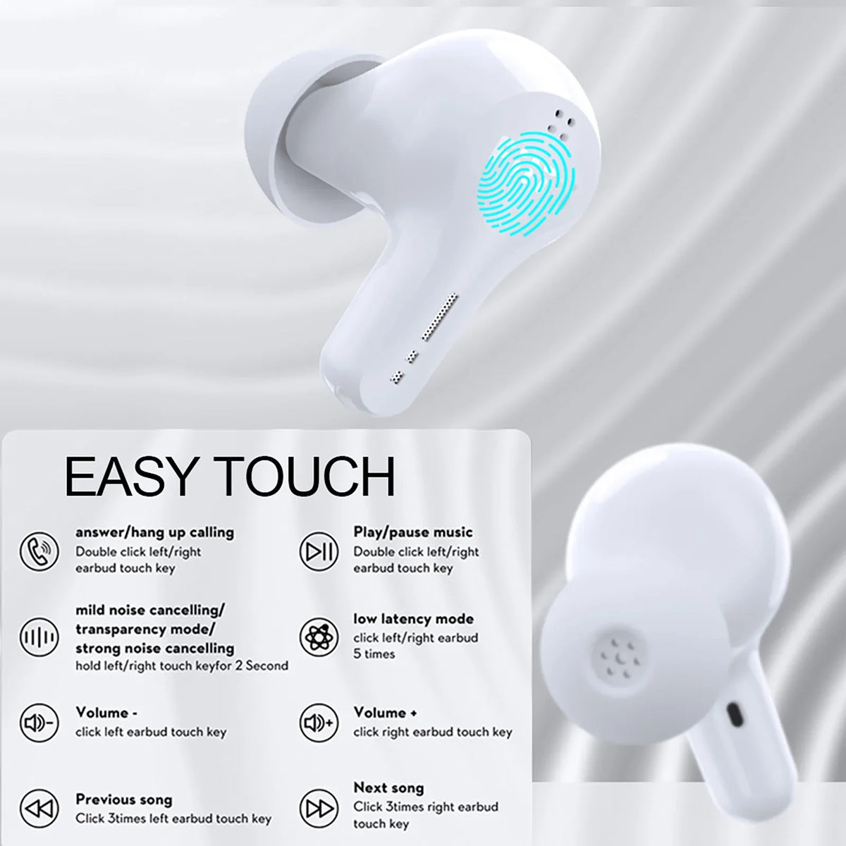 MIFO HiFiAir2 Wireless Earbuds Dynamic Sizepeaker BT Headphone Ear Bud BT 5.3 Noise Cancelling Headphone Waterproof IPX5 Earbuds with APP to Control 30 Hours Play time