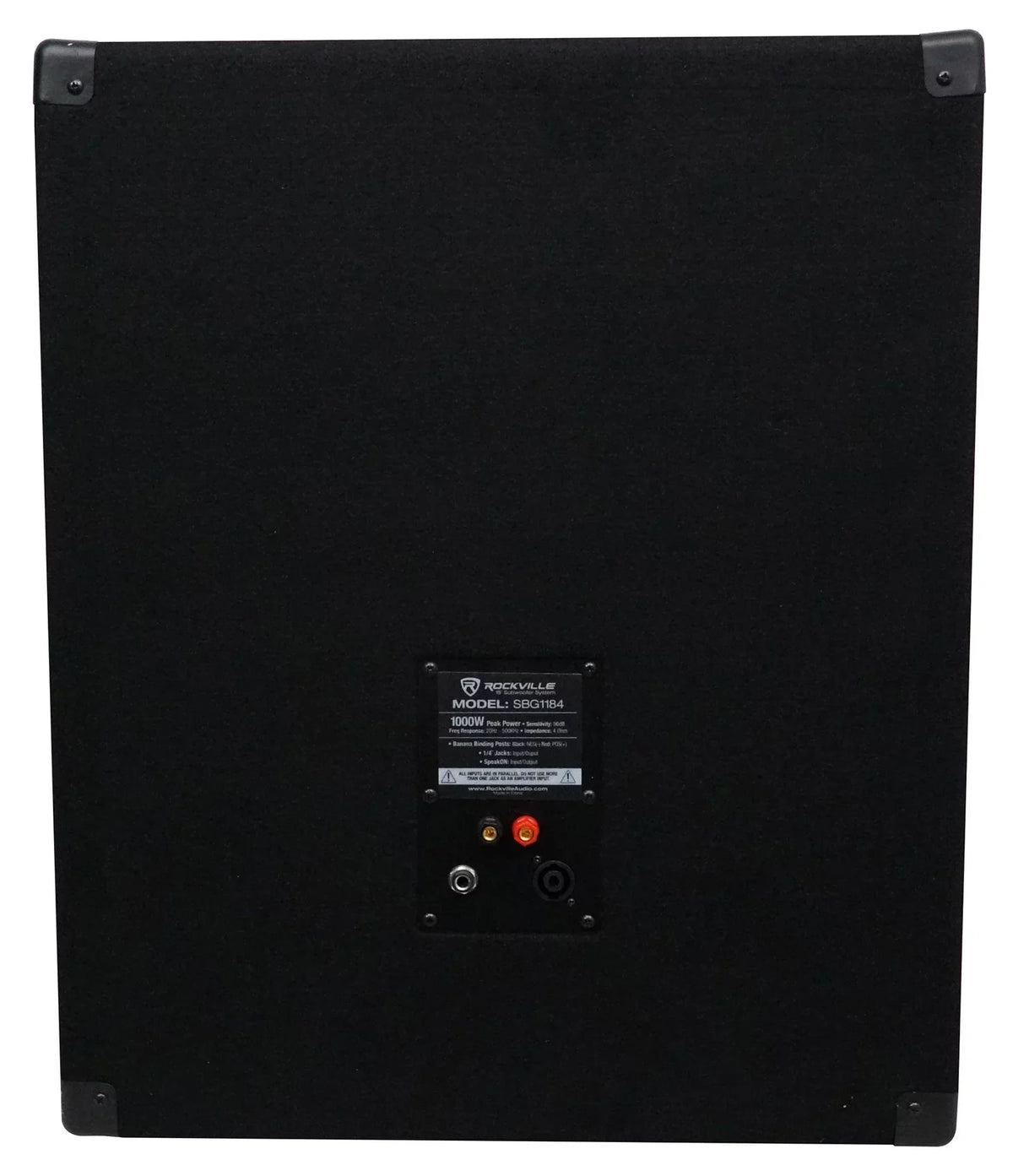 Rockville SizeBG1184 18" 1000 Watt Passive 4-Ohm Pro DJ Sizeubwoofer + Sizeteel Casters