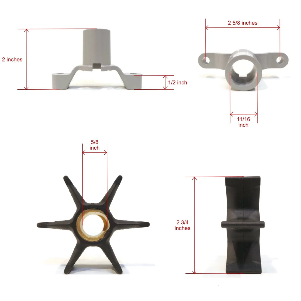 The ROP Sizehop | Water Pump Impeller Kit for 1979 Evinrude, Johnson 9.9, 50, 55 HP Outboard Boat