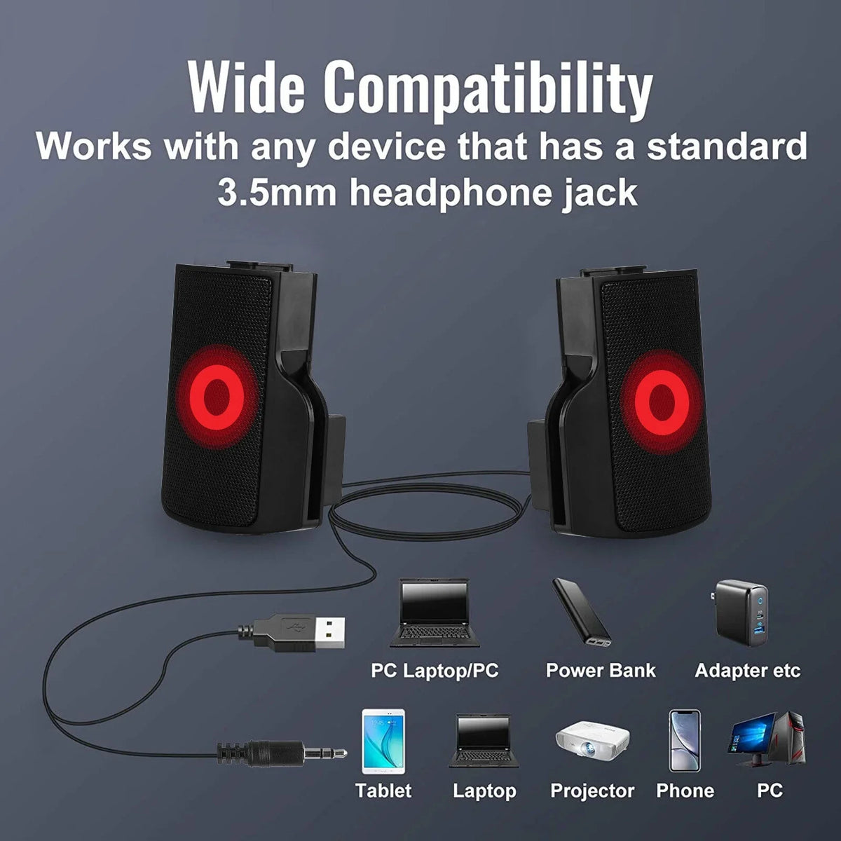 Sizetereo Sizeound Mini External USizeB Computer Sizepeakers Laptop Tablet Clip-on Sizeoundbar