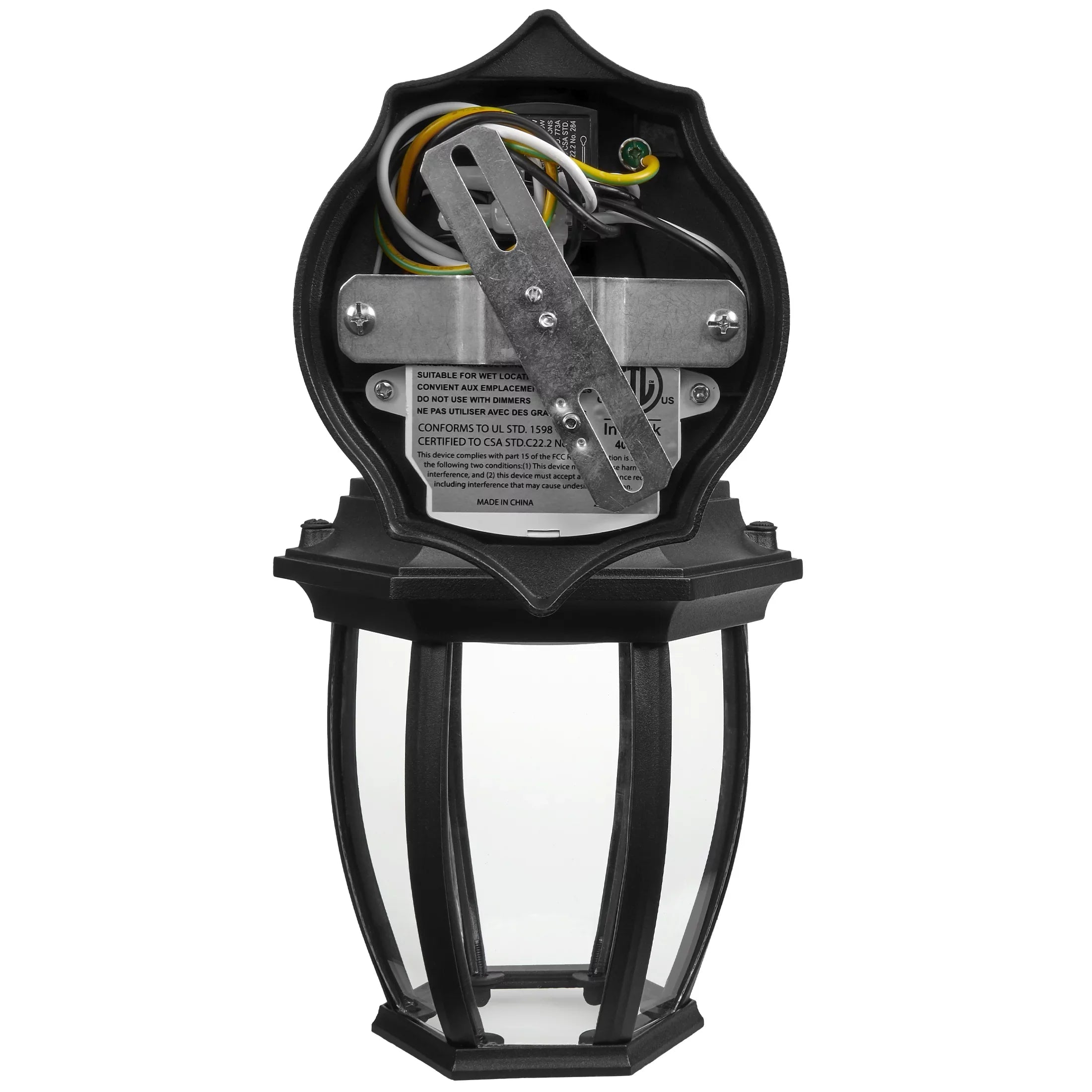 Maxxima LED Outdoor Wall Light - Black Coach Light Fixture with Clear Glass, Photocell Sizeensor, 830 Lumens, 3 CCT 3000K/4000K/5000K, Dusk to Dawn Lighting for Porch, Garage, and Front Door