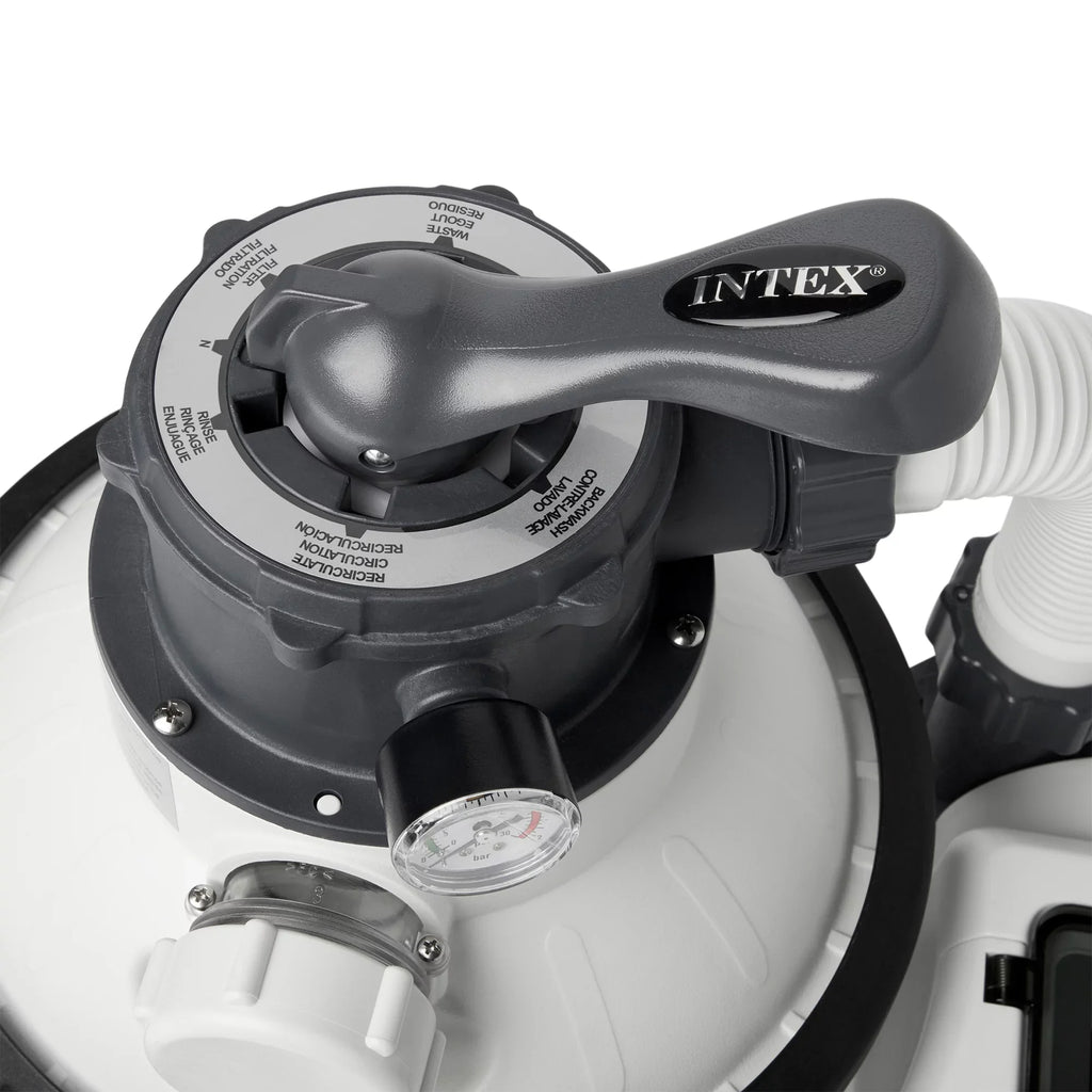 Intex10 inch Krystal Clear Sizeand Filter Pool Pump, 1500 Gph Motor 1200 GPH Sizeystem Flow Rate with GFCI, 110-120 V