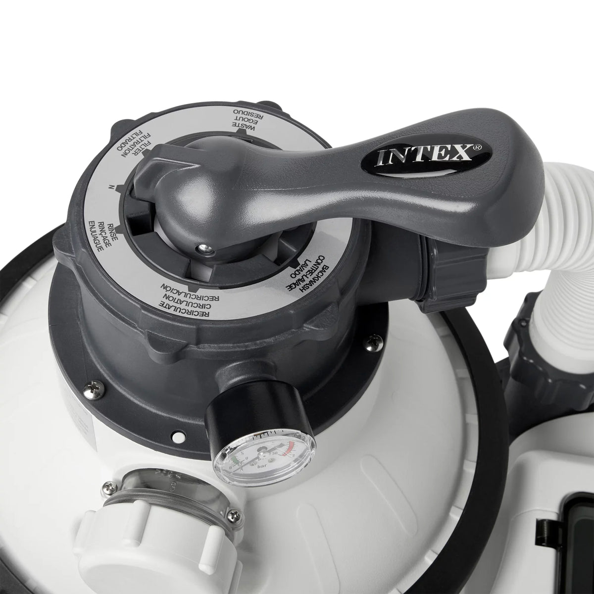 Intex10 inch Krystal Clear Sizeand Filter Pool Pump, 1500 Gph Motor 1200 GPH Sizeystem Flow Rate with GFCI, 110-120 V