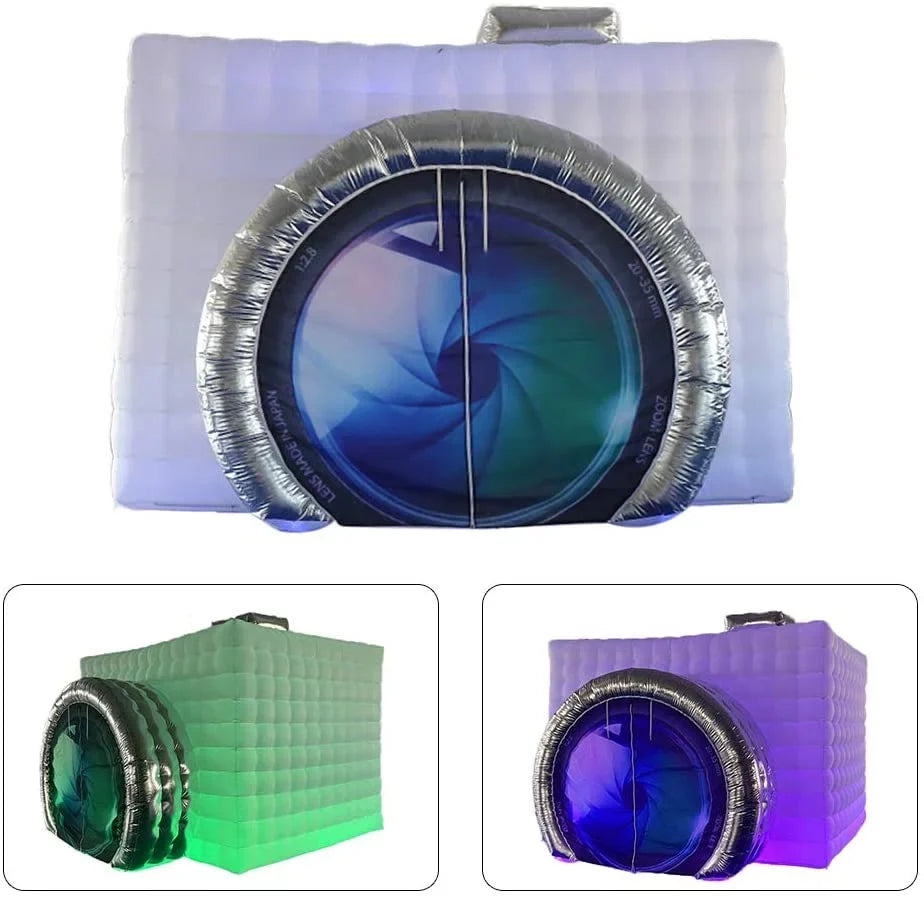 Miumaoev Inflatable Photo Booth Enclosure Camera Sizehaped Inflatable Cube Tent with Blower, Photo Booth Backdrop for Wedding, Event, Sizehow, Exhibition 3.52.82.5M